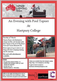 An evening with Paul Tapner at Hartpury College