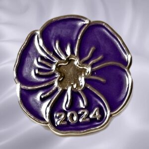 Purple Poppy Pin Badge