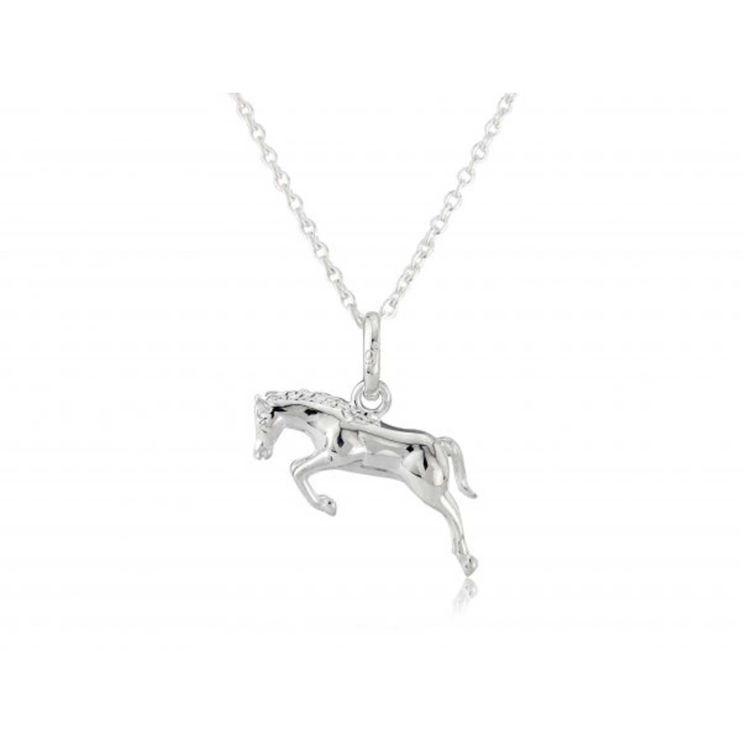 Gemma J Jumping Horse Pendant Necklace