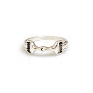 HiHo Sterling Silver Detailed Snaffle Ring