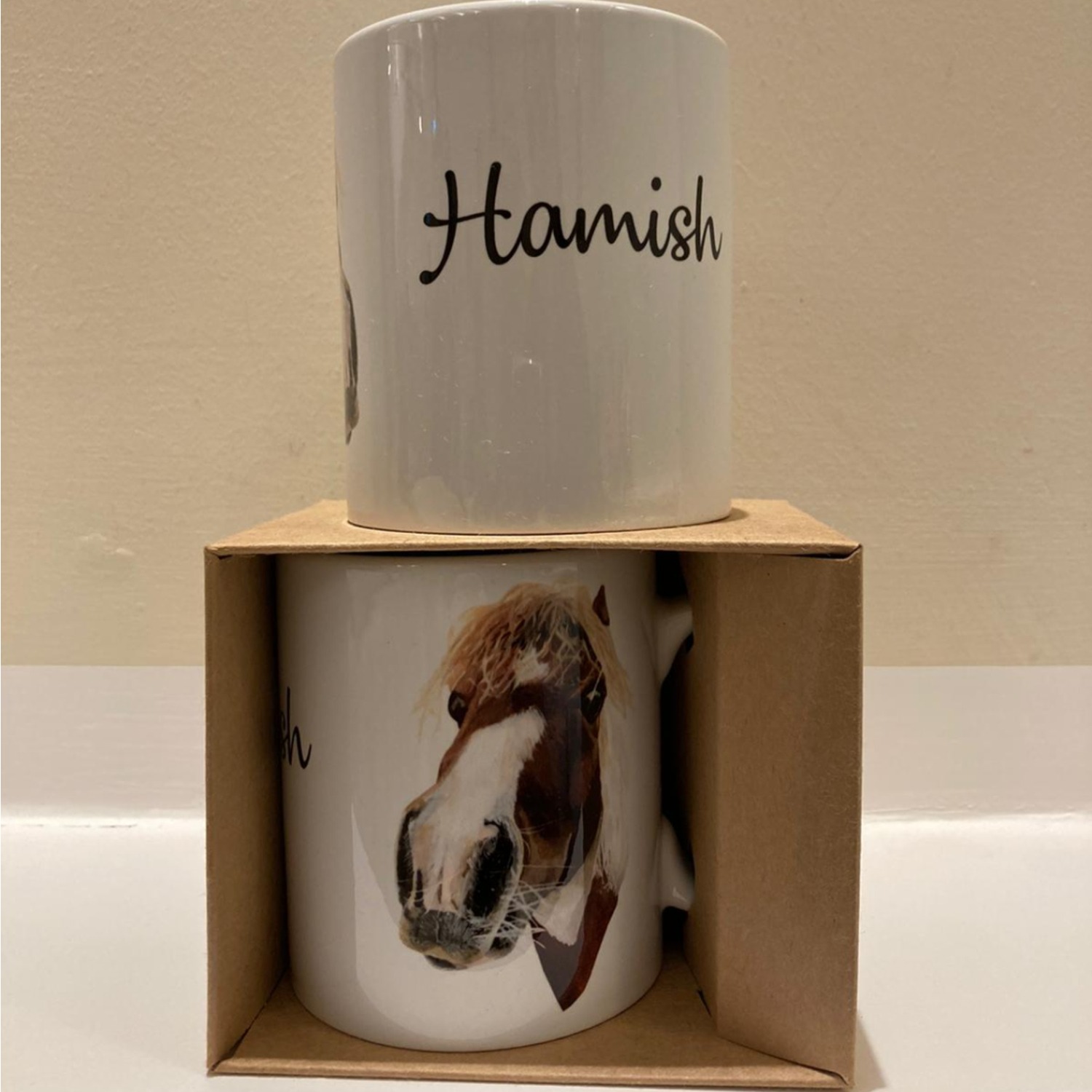 A beautiful china horse mug featuring Hamish