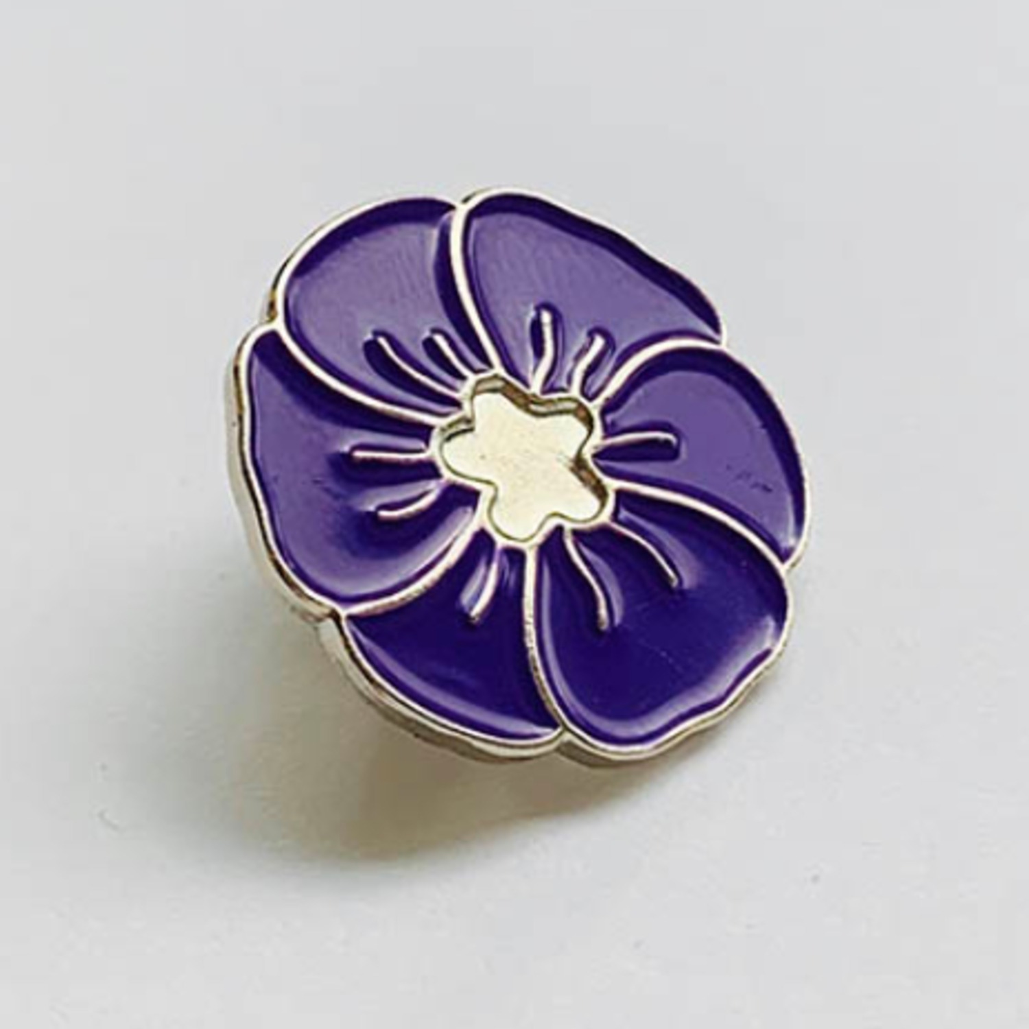 Purple Poppy Pin Badge