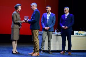 Jim Green receiving an award from HRH Princess Royal